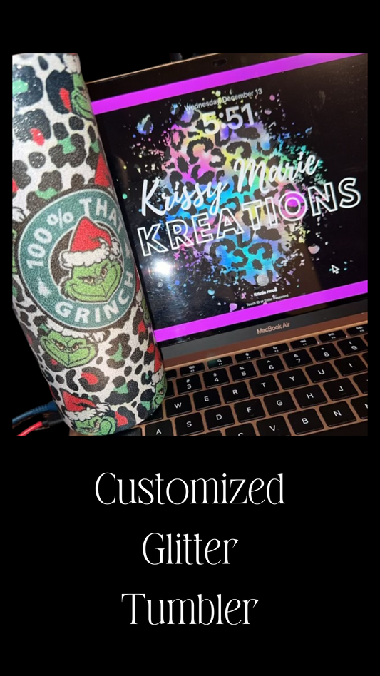 Customized Glitter Tumbler